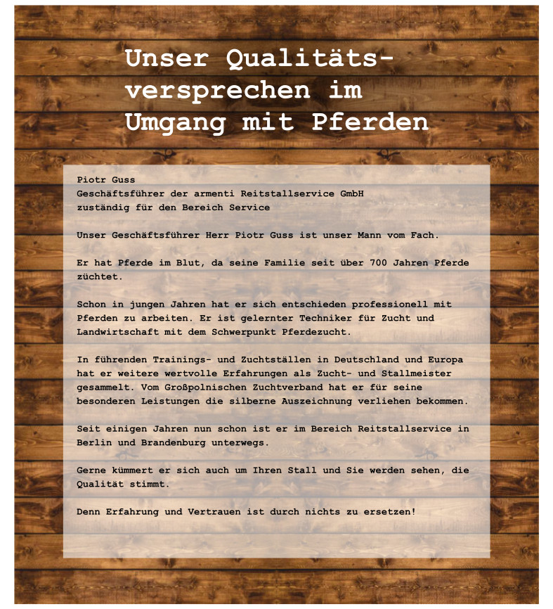 Unser Qualitätsversprechen
